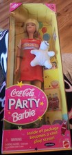 Mattel Coca-Cola Party Barbie Special Edition Doll w/ Polar Bear 1998 #22964 NIB