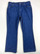 Vintage Wrangler Bootcut Jeans Mens Fitting 36x30 Blue 70s 80s 82611NV Dark Wash