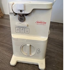 Vintage Sunbeam Adjustable Electric Can Opener Cream Vintage Kitchen Gadget