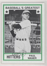 1982 TCMA Baseball's Greatest Hitters Tan Back Paul Waner #1982-28 HOF q7k