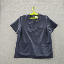 Jaanuu Women Scrub Top XL Gray PO 593 Short Sleeve Pockets