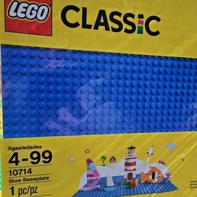 NEW 7 Lego Baseplates Blue Green, Dark Green, 4 Sealed, 10714 10700, 10" X 10'