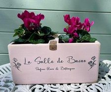 Vintage Rustic Style Pine  Wooden Storage Box / Crate with Handle FREE SHIPPING