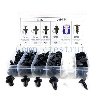 100X Car Body Fastener Clips Push Rivets Retainer Door Screw Panel Bumper Trim