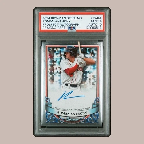Roman Anthony Rookie Auto 2024 Bowman Sterling Prospect Auto PSA 9 & 10