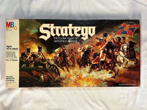 Vintage Stratego 1986 Board Game Milton Bradley Battlefield Strategy Complete