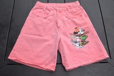 Vintage Disney Mickey Jerry Leigh Minnie Denim Bermuda Shorts Pink 7/8