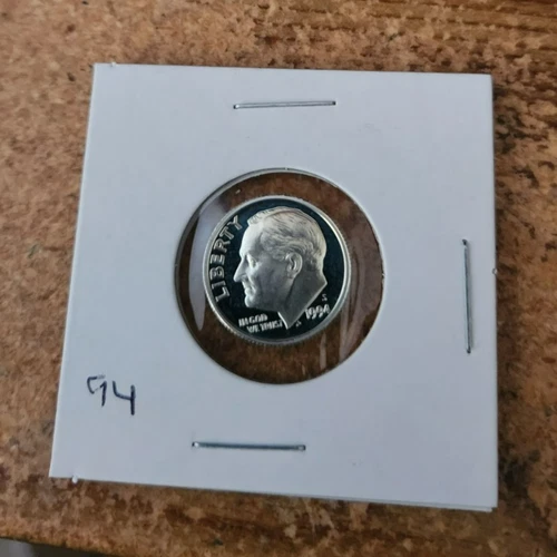 1994 s 90% silver proof Roosevelt dime