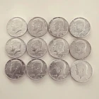 Lot of 12 Kennedy Half Dollar 50C Coins Uncertified Collectible US Coinage