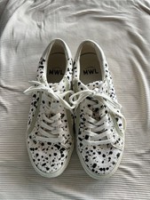Madewell Sidewalk Low-Top Sneakers in Spatter-Painted Calf Hair Size 9M