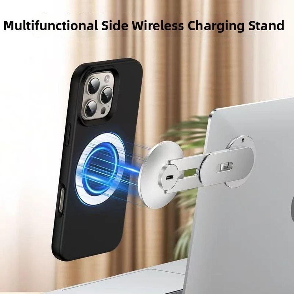 Chargeur sans fil magnétique 15W pour ordinateur portable pliable 180 degrés s - Photo 1/4