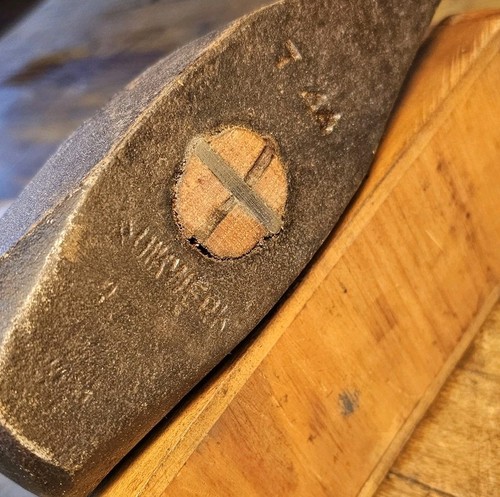 VINTAGE Cross Peen BLACKSMITH HAMMER Metalsmith Tools 7lb Head HICKORY! ☆USA - Picture 3 of 6