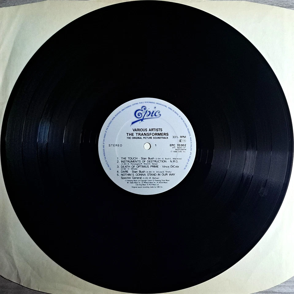 Transformers: The Movie - Soundtrack - *ORIGINAL 1986 RELEASE* - 12" Vinyl LP - Image 3 of 4