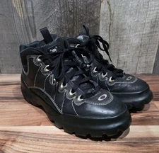 🚨 Vintage 90s Y2K OAKLEY Nail Skull & Crossbones Shoes Boot Men Size 9 Clean