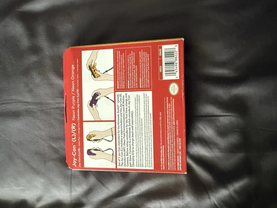 Nintendo Switch Joy-Con Neon Purple & Orange Wireless Gaming Controller Pair - Image 2 of 2