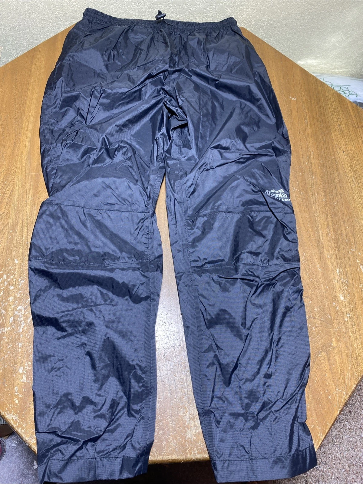 Alaska Outfitters Outdoor TONGASS Black Rain Gear Mens XL Pants Zippered Legs