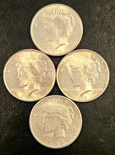 Gorgeous Set 1922 1923 1924 1925 Peace Dollars UNC/GEM BU Great Collector Lot!