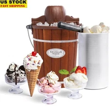 Electric Ice Cream Maker Soft Serve Machine Gelato Frozen Yogurt Quick Easy New