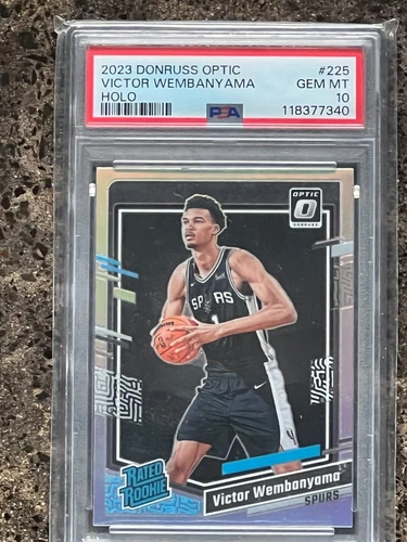 2023-24 Donruss Optic - Rated Rookie Victor Wembanyama #225 Holo Prizm PSA 10