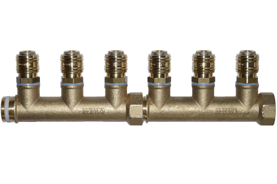 GROLL GMBH Verteilerrohr Verteiler Druckluftverteiler mit 6 Schnellkupplung DN 7,2