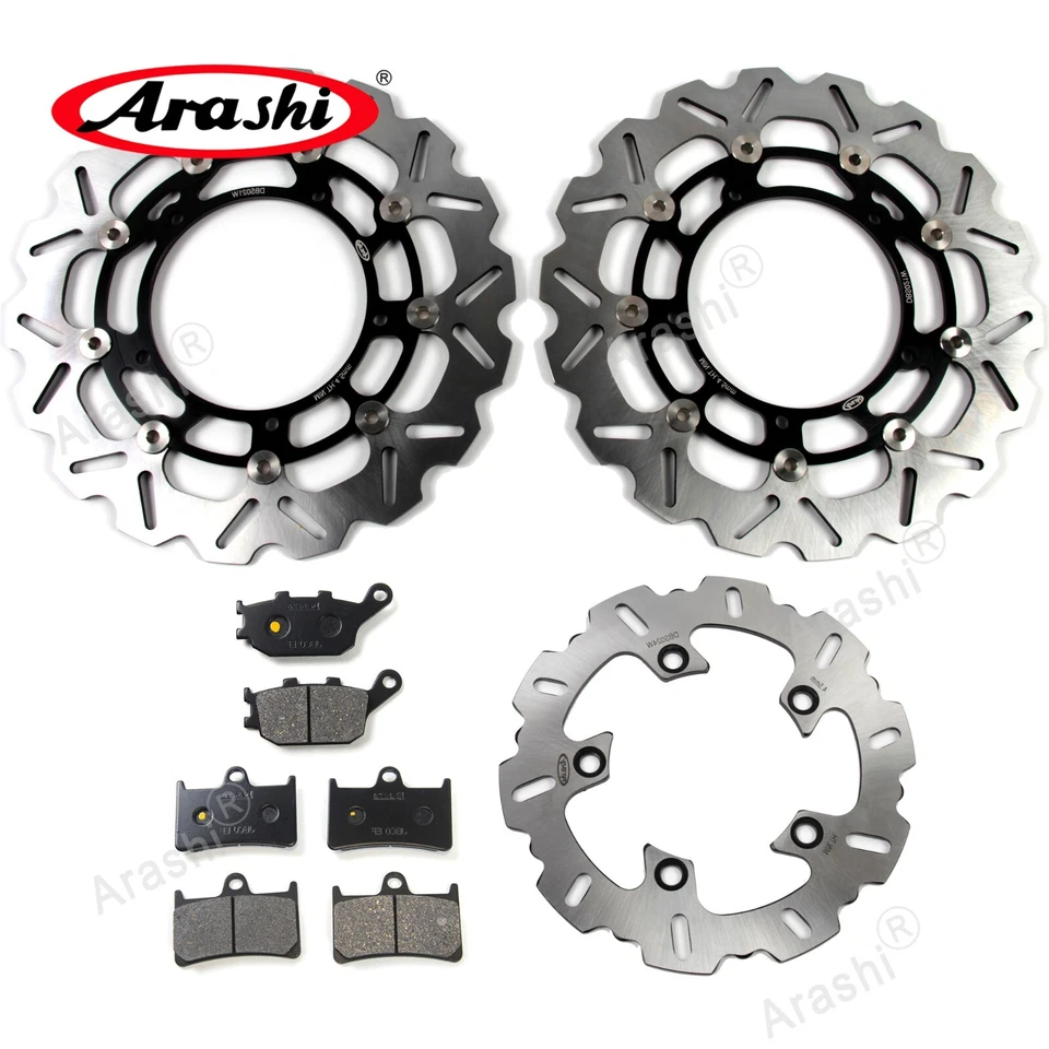 Rotor de disco de freno delantero trasero y pastillas de freno orgánicas Fit Yamaha YZF R6 2005-2016 Foto 2 de 4