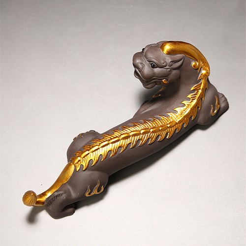 Chinese Yixing Zisha Pottery Tea Pet Purple Clay Pixiu Beast Animal Statue - Picture 7 of 9