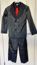 Child Gangster Costume Spirit Halloween Boys Size Medium 8/10