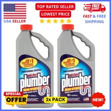 Septic Safe Drain Cleaner 2-Pack – 32oz Liquid Pipe & Drain Clog Solution