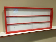 Display case cabinet for baseball cards & others - 3 Compartments (Made in USA)