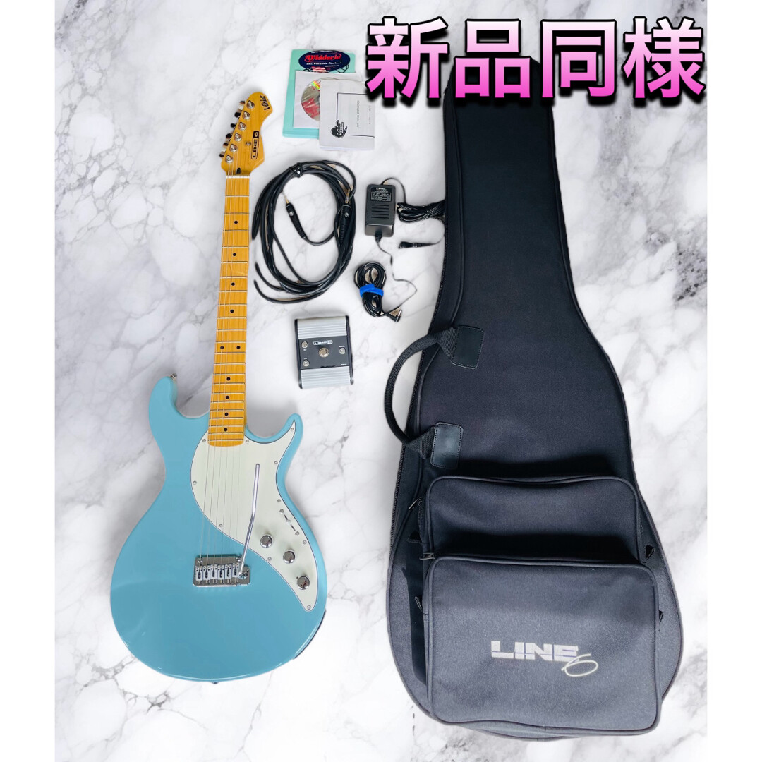 (新品同様) LINE6 VARIAX 600 エレキギター ブルー色 Electric Guitar Line 6 Variax 600 Blue 05111076 with Soft