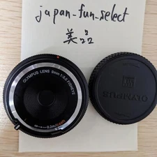 Olympus Fisheye Lens 9mm f/8 BCL-0980 Body Cap Black Used Micro 4/3 Wide Angle