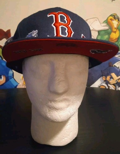 New Era 9fifty MLB Boston Red Sox Snapback Hat Cap Embroidery Logo Under Brim