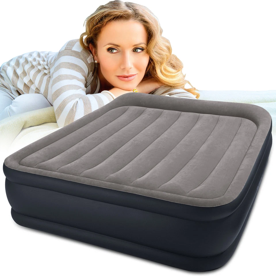 Intex 64136 Materasso Gonfiabile Matrimoniale airbed queen letto con pompa Rotex - Immagine 2 di 4