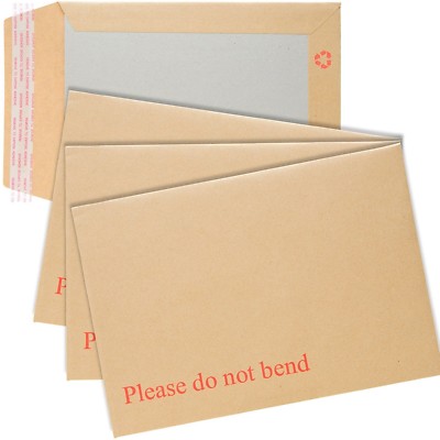 Enveloppes Cartonnées Rigides "PLEASE DO NOT BEND" - Formats A3, A4, A5, C4, C5 - Pour Envoi Sécurisé