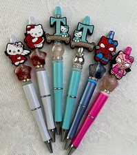 Custom beaded pen. Cute H. Kitty Gift pens. Basket filler. Journal. Party.
