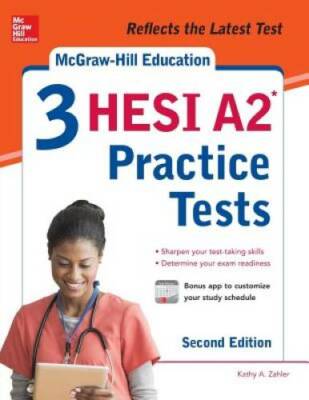 McGraw-Hill Education 3 HESI A2 Practice Tests, Second Edition - GOOD