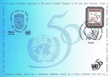 Onu Fdc Cp Geneve Mi 261 Salon Philatelique Paris 16 19Nov 1995