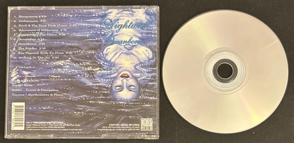 Nightwish Oceanborn Symphonic Metal CD Stargazers Riddler Walking In The Air  Foto 2 de 4