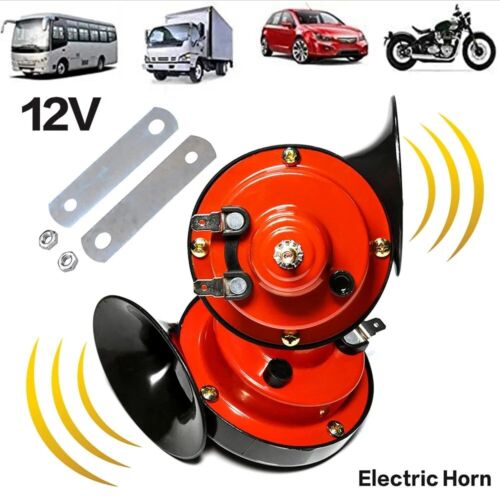 2 Pcs 12V Air Horn for Motorcycle Car Snail Electric Air Horn Marine Boat Loud - Picture 1 of 8