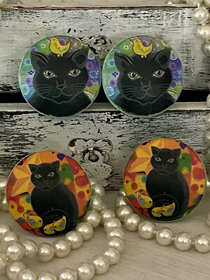 BLACK CAT Cabinet Knobs Furniture Drawer Pulls Set Of 4