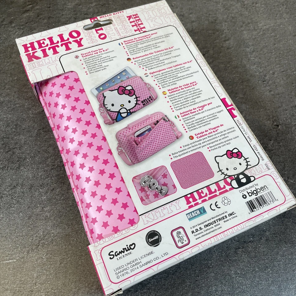 NEUF NEW pochette housse étui ipad mini tablette 5 a 8 pouce hello kitty rose - Photo 2/2