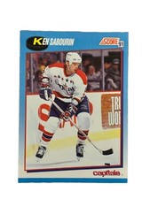 Excellent: Vintage 1991-92 SCORE Ken Sabourin Washington Capitals Card