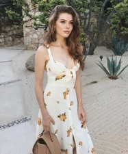 NWT. Reformation Floral Bodice Dress Sz 12