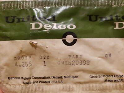 NOS UNITED DELCO 8620398 61-64 Olds/Pont Hydramatic oil control by-pass valve 