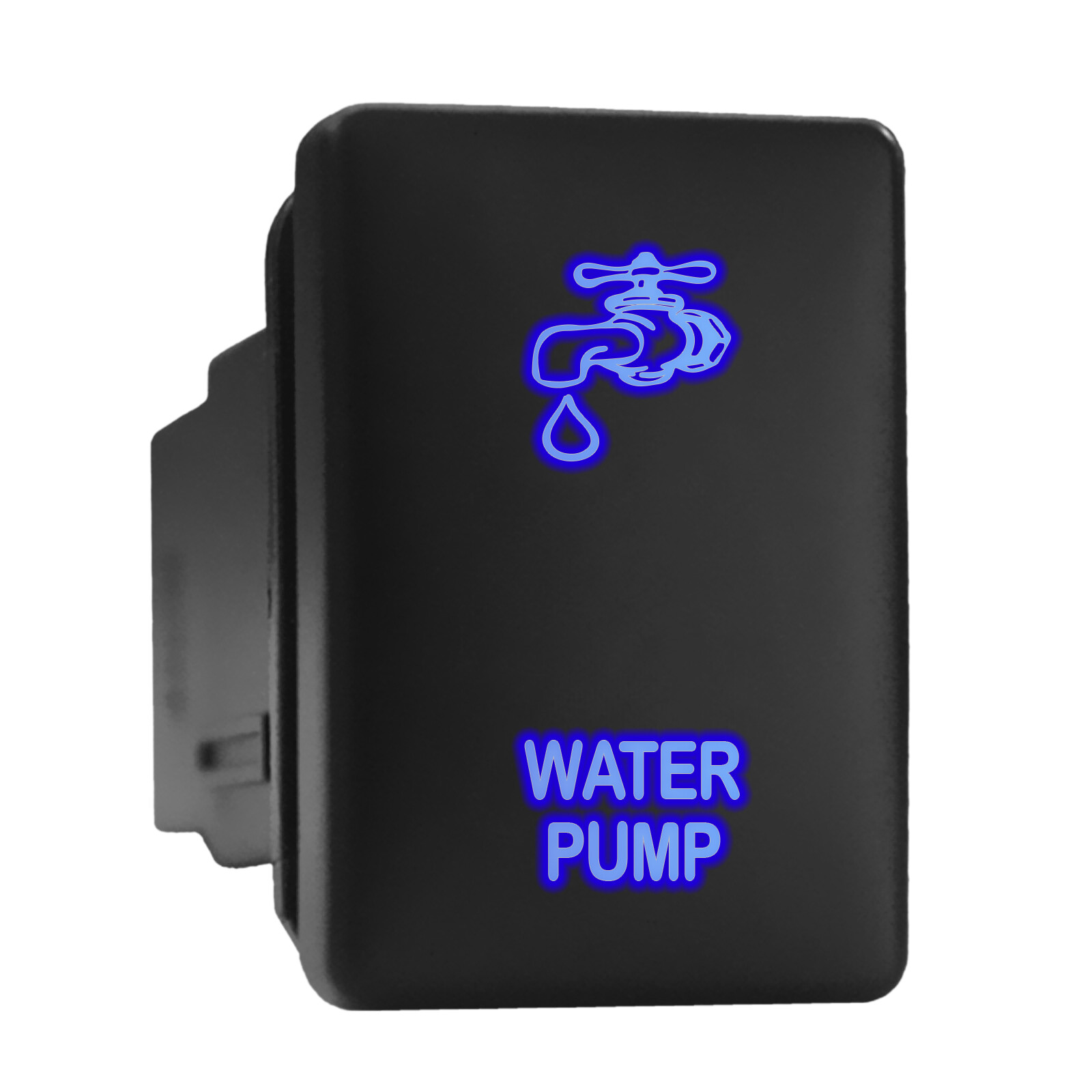 Blue LED Backlit Water Pump Switch Short Push Button 1.28x0.87 for Toyota