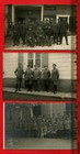 3 x Foto AK, 1. WK, Soldatengruppen u.a. Kommandantur, Offiziere ( 63972