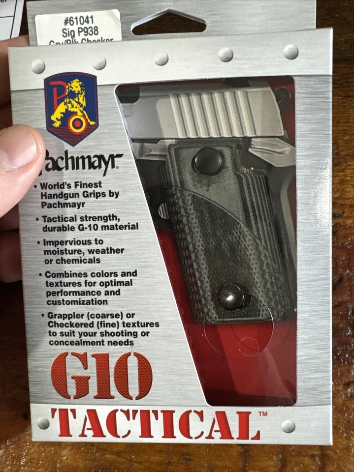 Pachmayr 61041 G10 Tactical Series Grips for Sig Sauer 938 Pistols. Checkered - Image 3 of 4