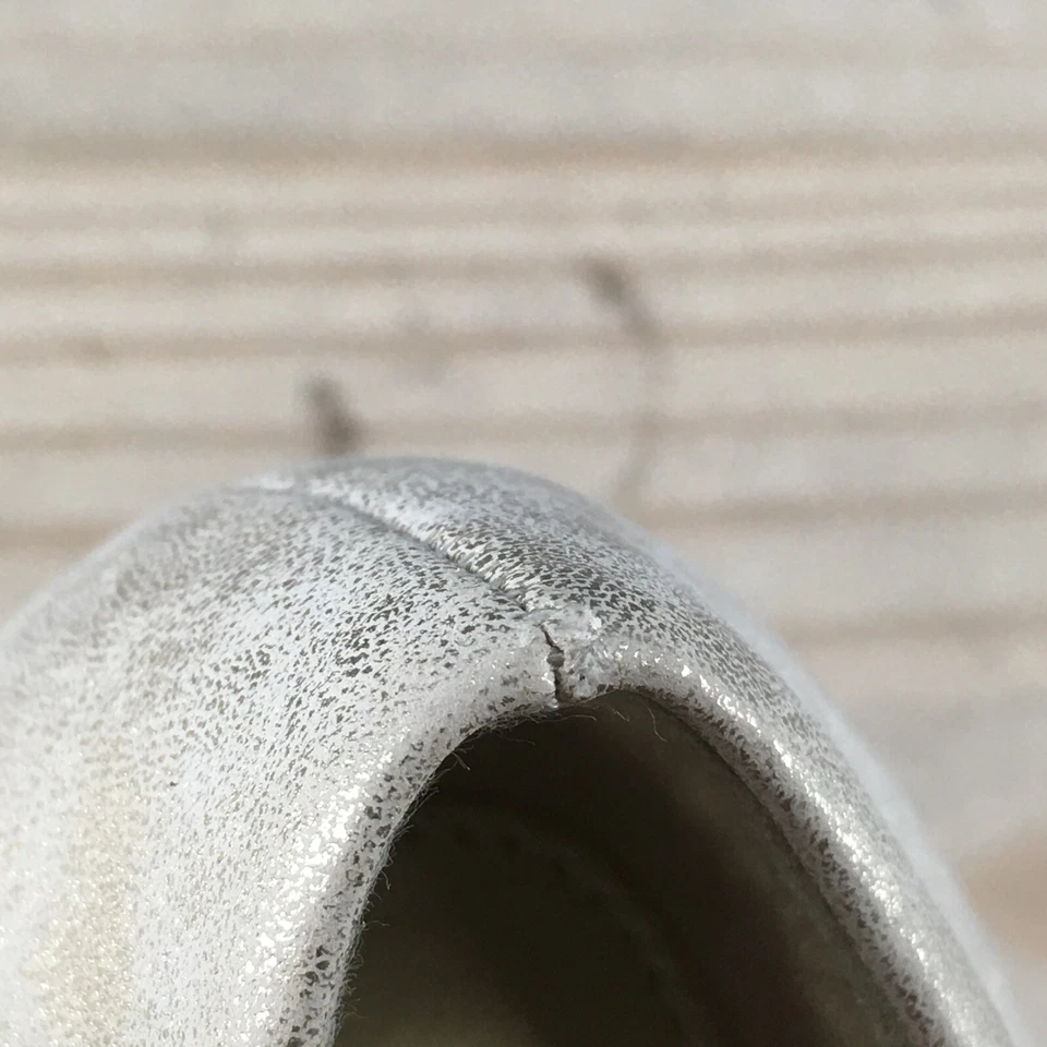 Zapatos de tacón Easy Street para mujer 8 M informales clásicos cómodos cuero dorado sin cordones Foto 4 de 4