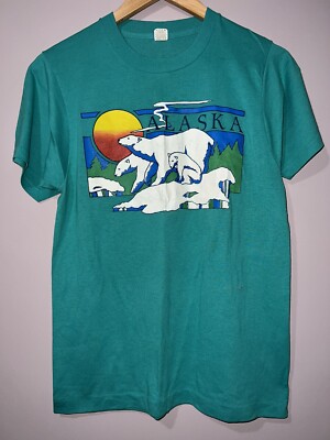 VINTAGE 1980's ALASKA VACATION SOUVENIR SHIRT screen stars medium