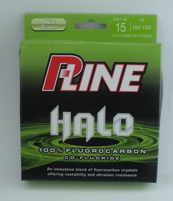 PLine HF200-15 Halo Fluorocarbon line 15LB Test 200yds Mist Green